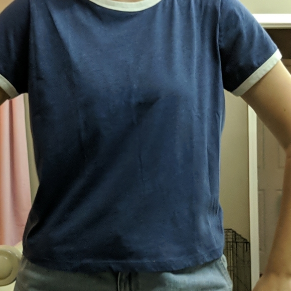 H&M Ringer Tee Blue - Picture 2 of 2